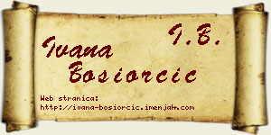 Ivana Bosiorčić vizit kartica